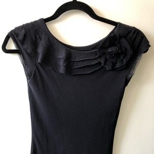 Black semi-sheer top from Anthropology